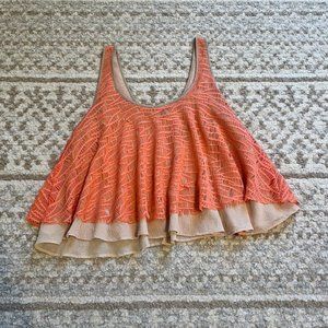 Orange Cropped Tank Top